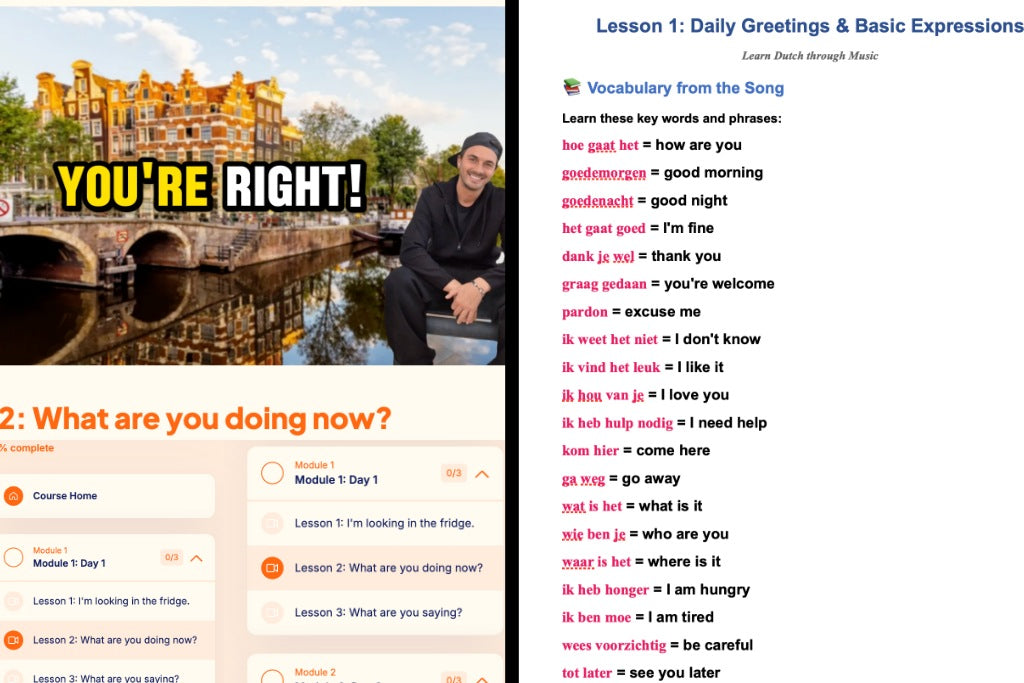 Dutch With Music Course
