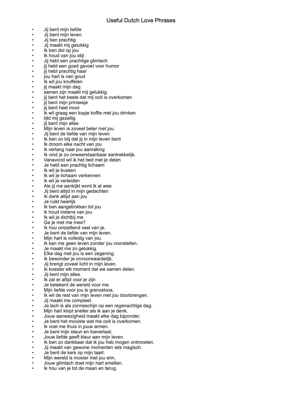 3. Love phrases