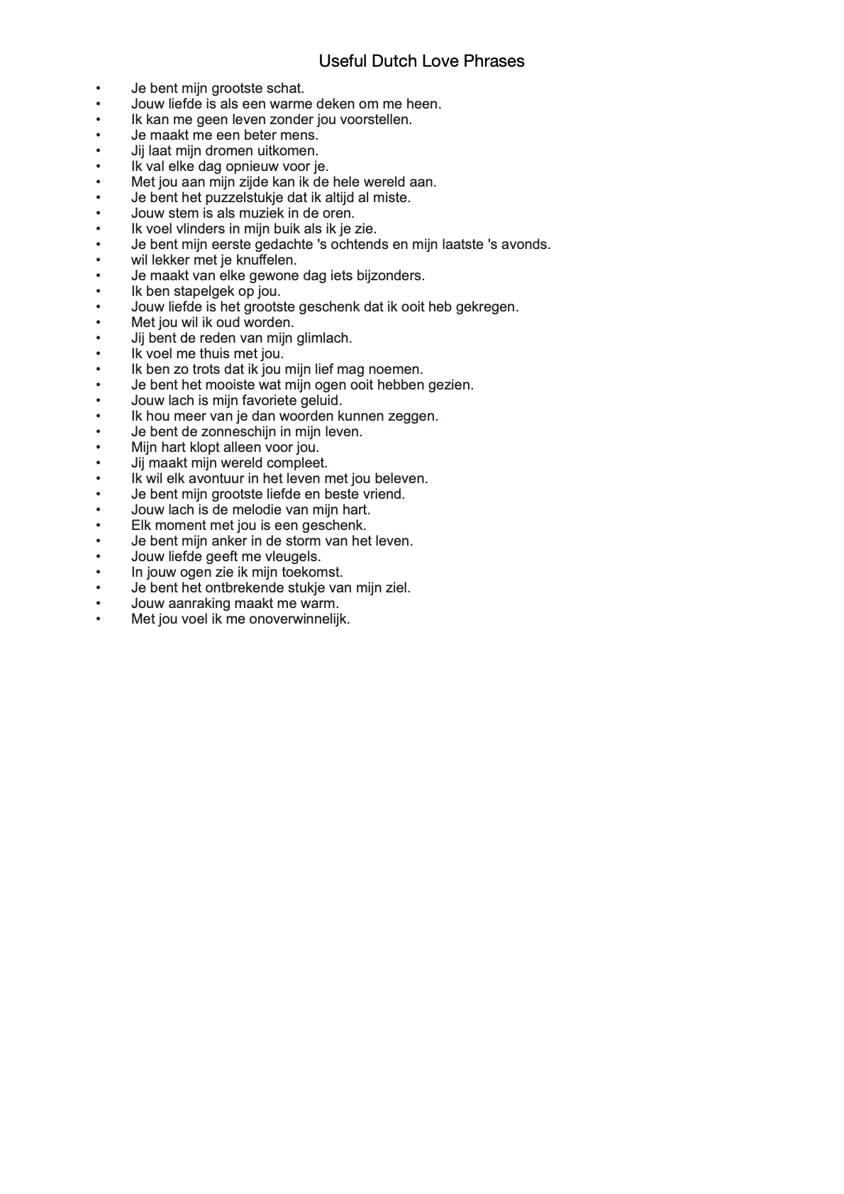 3. Love phrases